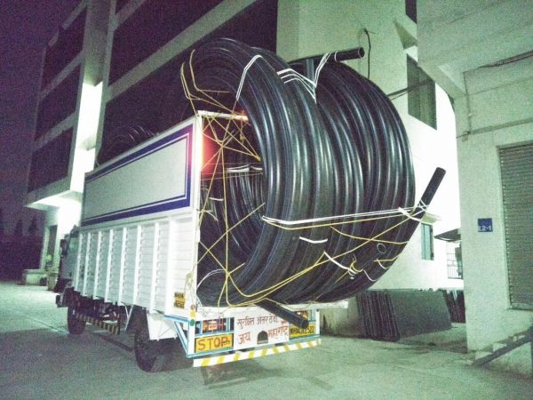 HDPE pipes Out for Delivery